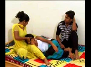 Little girl indian girs instruct how to